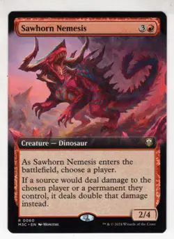 MTG Modern Horizons 3 Commander Rare Card #0060 Sawhorn Nemesis - Image 1