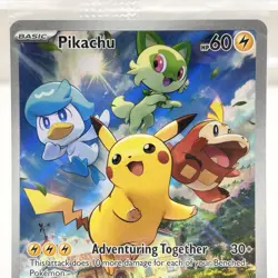 Pikachu 027 Scarlet & Violet Paldea Evolved ETB Black Star Promo Card SEALED - Image 2