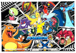 Mega Lucario Pokemon Card Holo ENSKY Japanese 3.2 x 4.7 inch Made IN Japan - Image 2