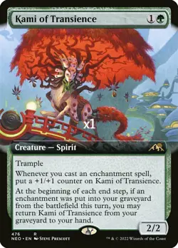 MTG Borderless Kamigawa: Neon Dynasty NEO Kami of Transience MINT - Image 1