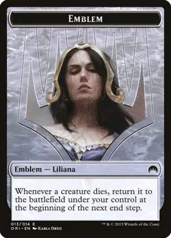 Liliana, Defiant Necromancer Emblem [Magic Origins Tokens] Lightly Played - Image 1