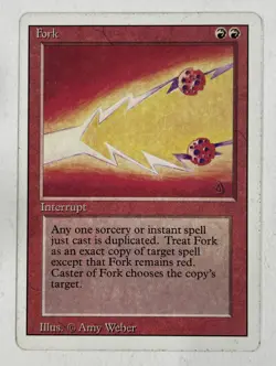 Fork Revised MP Moderate Play MTG Magic The Gathering C - Image 1