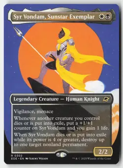 MTG - Syr Vondam, Sunstar Exemplar (Borderless) R Edge of Eternities 302 LP-NM - Image 1