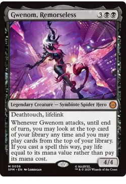 GWENOM, REMORSELESS mtg NM-M Marvel's Spider-Man 1 Mythic - Image 1