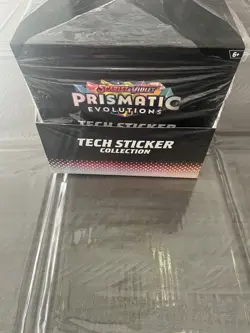 Pokemon TCG: Prismatic Evolutions Tech Sticker Collection Display Box Empty - Image 1