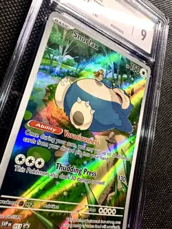 CGC 9 MINT Snorlax 051 Scarlet Violet 151 ETB Black Star Promo Pokemon - Image 3