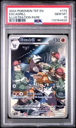 EXCADRILL #174 PSA 10 • 2024 Illustration Rare Pokemon Temporal Forces English - Image 1