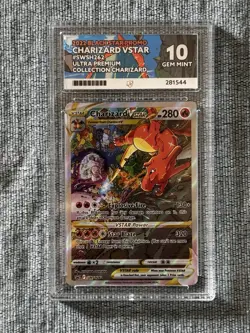 Pokemon TCG Charizard VSTAR SWSH262 Black Star Promo ACE Grade 10 - Image 1