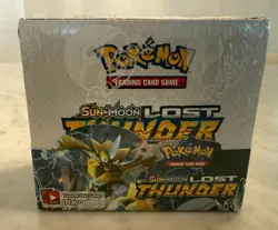 Pokemon TCG Lost Thunder Booster Box Factory Sealed - Image 1