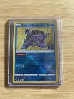 Radiant Blastoise 018/078 - Pokemon Go TCG - Mint - Image 1