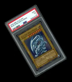 2002 Yu-Gi-Oh! BLUE EYES WHITE DRAGON HOLO SDK-001 PSA GRADED 3! - Image 1