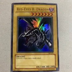 Yugioh Red-Eyes Black Dragon SDJ-001 Holo Foil Rare Yu-Gi-Oh! Limited - Image 1