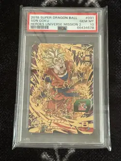 Dragon Ball Heroes UM2-031 Son Goku PSA 10 Trading Card - Image 1