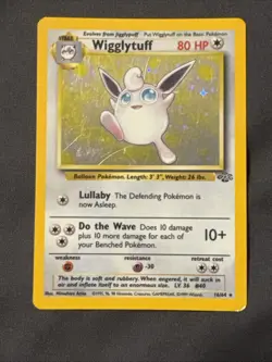 Pokemon Card Wigglytuff 16/64 Jungle HOLO RARE - LP - Image 1
