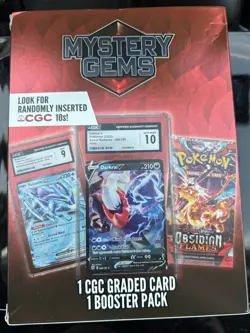 Pokemon 2025 Mystery Gems 1 Graded Card + 1 Booster Pack Sealed - Image 1