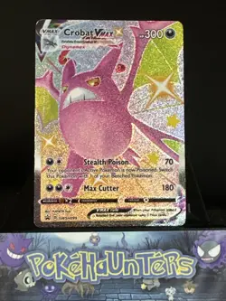 Pokemon Card Crobat VMAX SWSH099 Black Star Promo Full Art Ultra Rare Played - Image 1