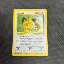 Meowth #10 Black Star Promo Holo Rare Vintage 2000 Pokemon Card HP/DMG - Image 1