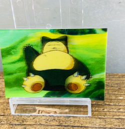 (EX) Snorlax Lenticular 3D Metallic Card Meiji Milk Cocoa 1998 Japanese Pokemon - Image 2