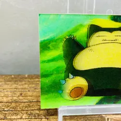 (EX) Snorlax Lenticular 3D Metallic Card Meiji Milk Cocoa 1998 Japanese Pokemon - Image 3