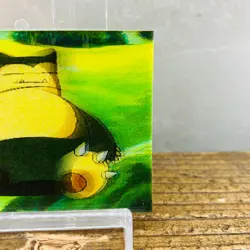 (EX) Snorlax Lenticular 3D Metallic Card Meiji Milk Cocoa 1998 Japanese Pokemon - Image 4