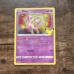 Mew 25th Celebration English Pokemon Card Near Mint Condition Rare Holo - Image 1