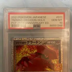 Pokemon Card Team Magma's Groudon 25th PSA10 - Image 2