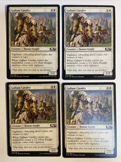 4x Mtg Core Set 2019 M19 Gallant Cavalry NM Magic The Gathering - Image 1