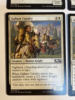 4x Mtg Core Set 2019 M19 Gallant Cavalry NM Magic The Gathering - Image 2