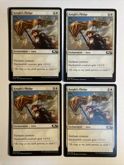 4x Mtg Core Set 2019 M19 Knight‘s Pledge NM Magic The Gathering - Image 1
