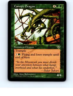 Canopy Dragon Green Rare Mirage MTG LP Exc+/NM - Image 1