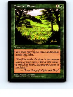 Summer Bloom Green Uncommon Visions MTG LP Exc/Exc+ - Image 1