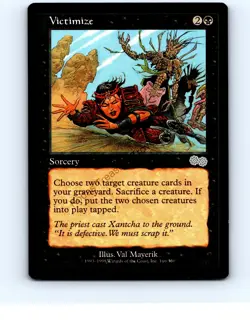 Victimize #166 Uncommon Urza's Saga MTG NP Near Mint or Better - Image 1