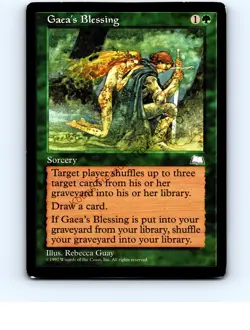 Gaea's Blessing Green Uncommon Weatherlight MTG LP VG+/Exc - Image 1