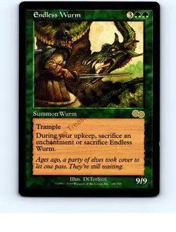 Endless Wurm #249 Rare Urza's Saga MTG LP Exc+/NM - Image 1