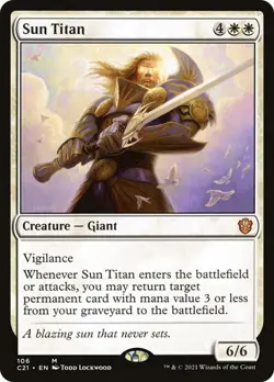 Sun Titan Commander 2021 MTG MAGIC GIANT #106 R O25 - Image 1