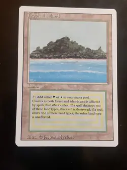 Tropical Island Revised Edition Regular Magic the Gathering MTG Played - Image 1