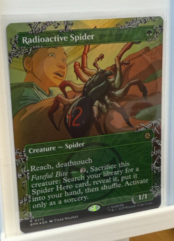 MTG Spider-Man - RADIOACTIVE SPIDER Rare 0212 Borderless Full Art FOIL Card - Image 1