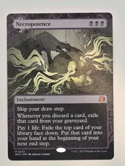 1x MTG Necropotence-Wilds of Eldraine Enchanting Tales (WOE) Mythic #31 Full Art - Image 1