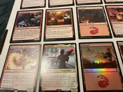 Red MTG Cards Lot Rare Uncommon Land Foil + Commons Magic The Gathering Cards - Image 4