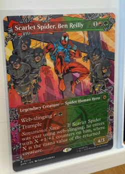 MTG Spider-Man - SCARLET SPIDER, BEN REILLY Rare 0214 Borderless Full Art Card - Image 1