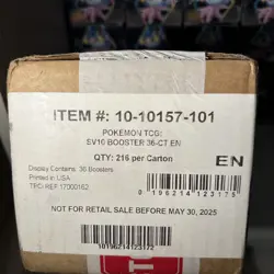 Pokemon Destined Rivals Booster Box Case - 6x Booster Box English Factory Sealed - Image 3