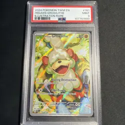 POKEMON PSA 9 2024 SV Twilight Masquerade Hisuian Growlithe 181/167 IR - Image 1
