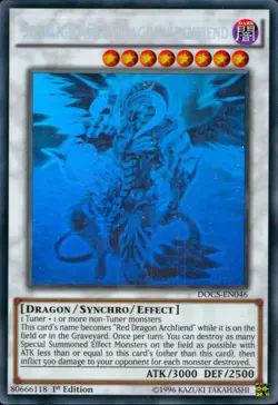 Yugioh Scarlight Red Dragon Archfiend DOCS-EN046 Ghost Rare 1st Ed - Image 1