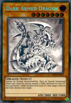Yugioh Dark Armed Dragon GFP2-EN179 Ghost Rare 1st Edition - Image 1
