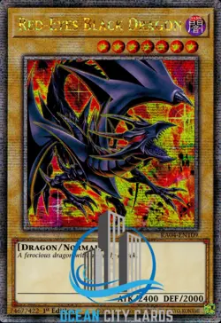 Yugioh Red-Eyes Black Dragon RA04-EN109 Quarter Century Secret Rare 1st Ed ALT - Image 1