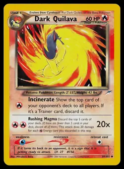 Pokemon Card - Dark Quilava Neo Destiny 39/105 Non-Holo - Image 1