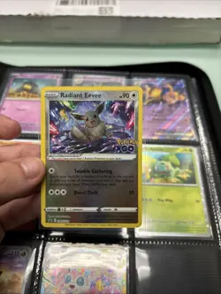 2022 Pokemon Radiant Eevee Black Star Promo Pokemon Go SWSH230 Card NM - Image 1