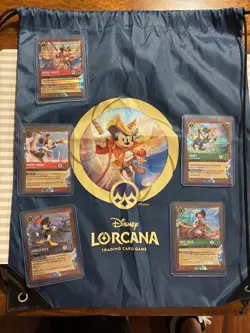 Disney Lorcana Cruise Line Set Of 5 Extremely Rare Promo Cards Treasure w/bag - Image 1