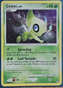Celebi Lv.39 7/123 Mysterious Treasures Ultra Holo Rare Pokemon Card - Image 1