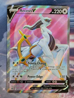 Pokemon Arceus v Full Art Holo Card 165/172 Brilliant Stars Ultra Rare NM - Image 1